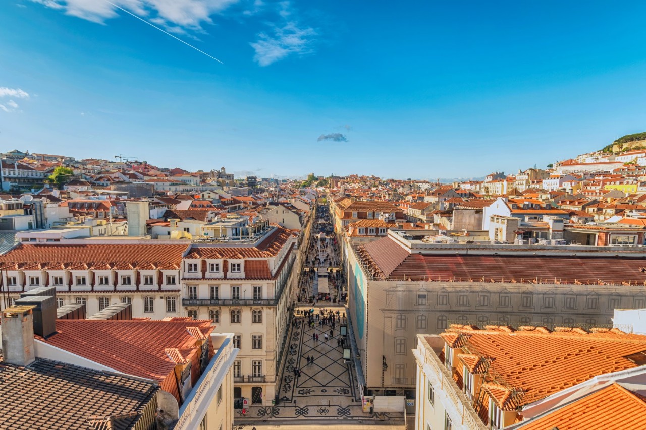 View of Rua Augusta from above