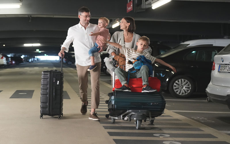 Family in Parking Space