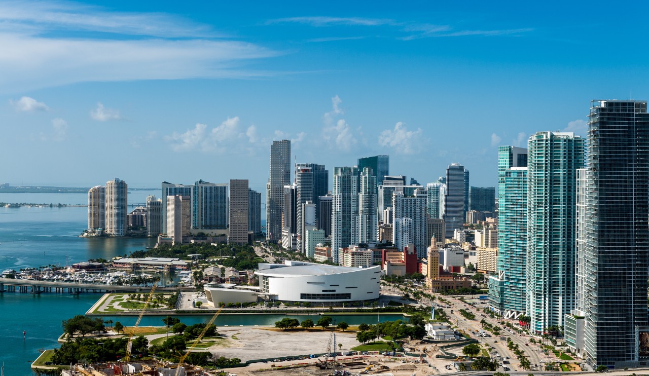 Aerial view of Miami