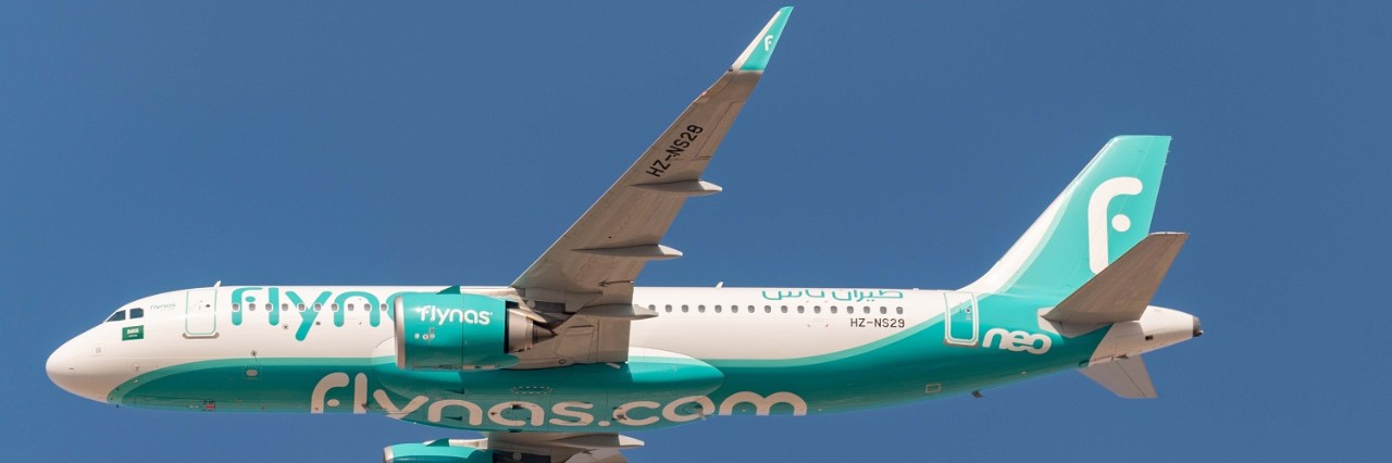 flynas plane in the air.