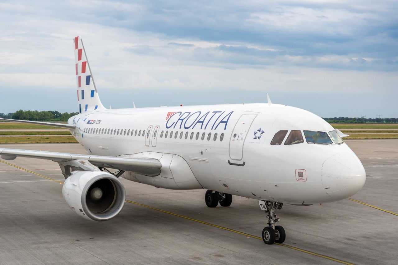 Croatia Airlines aircraft on the apron 