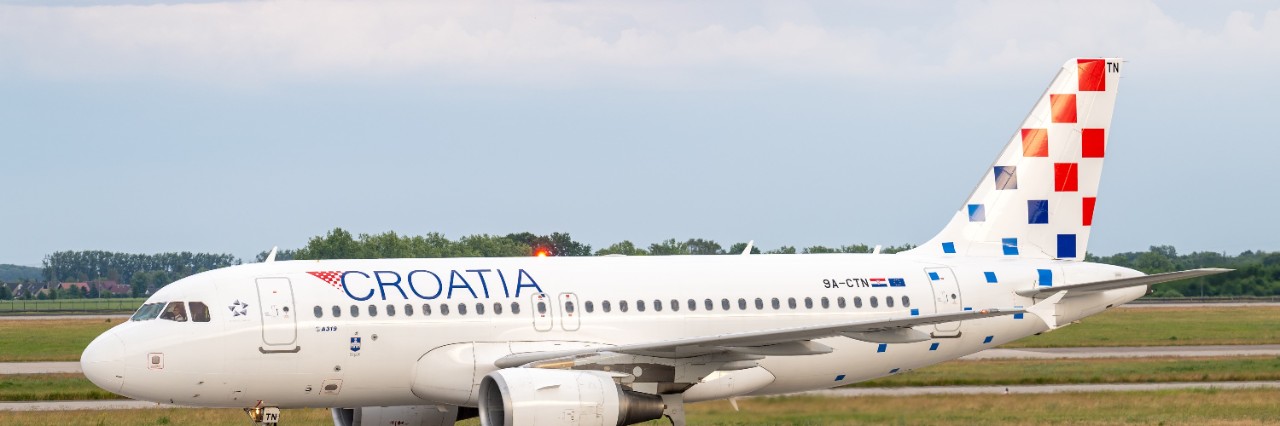 Croatia Airlines aircraft on the apron