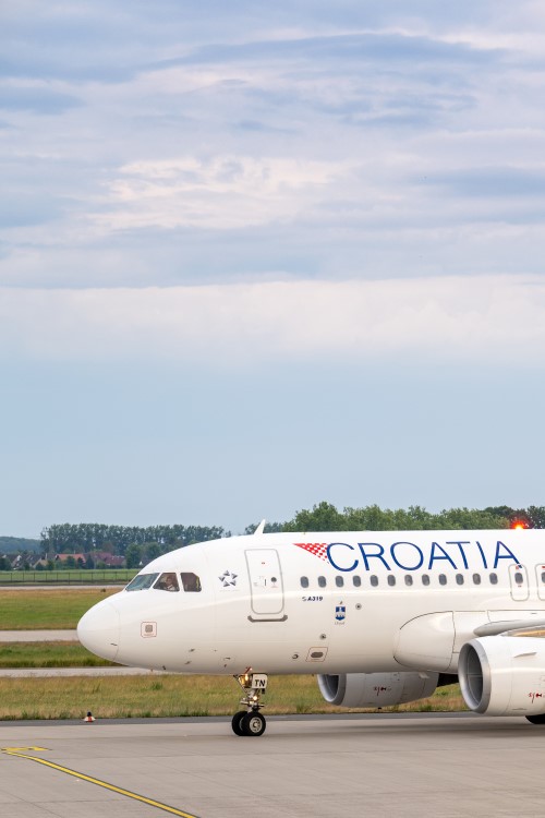 Croatia Airlines aircraft on the apron