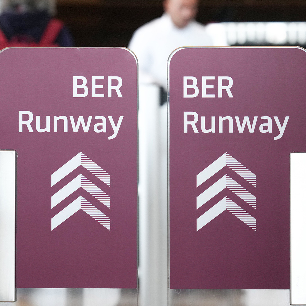 Doors labelled with the BER Runway product.