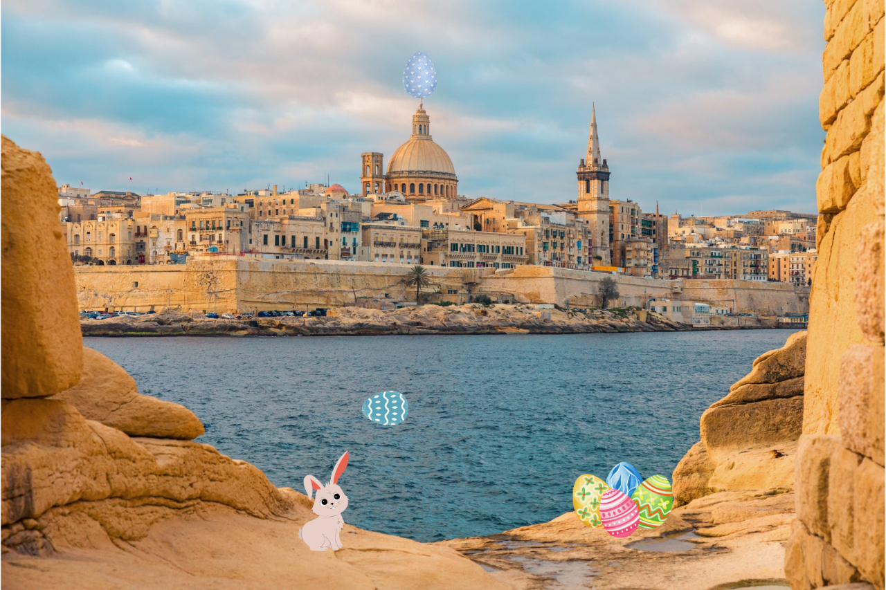 A view of a town in Malta