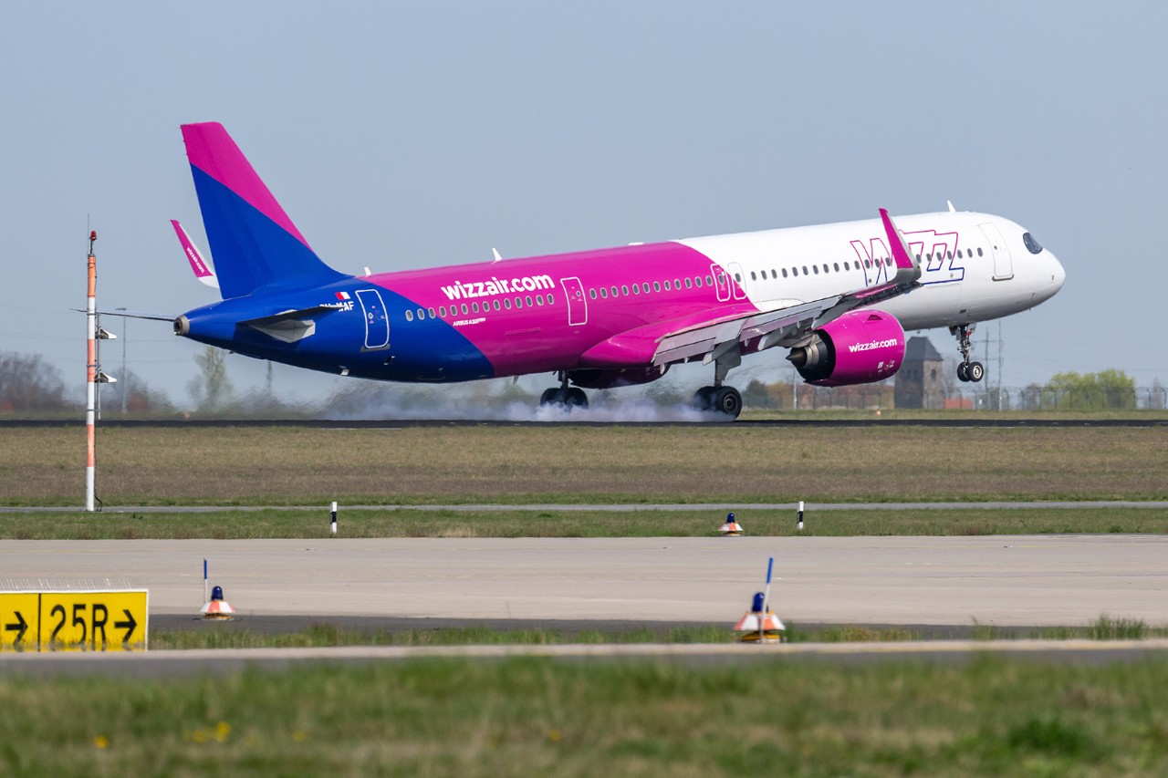 Wizz Air airplane at BER airport