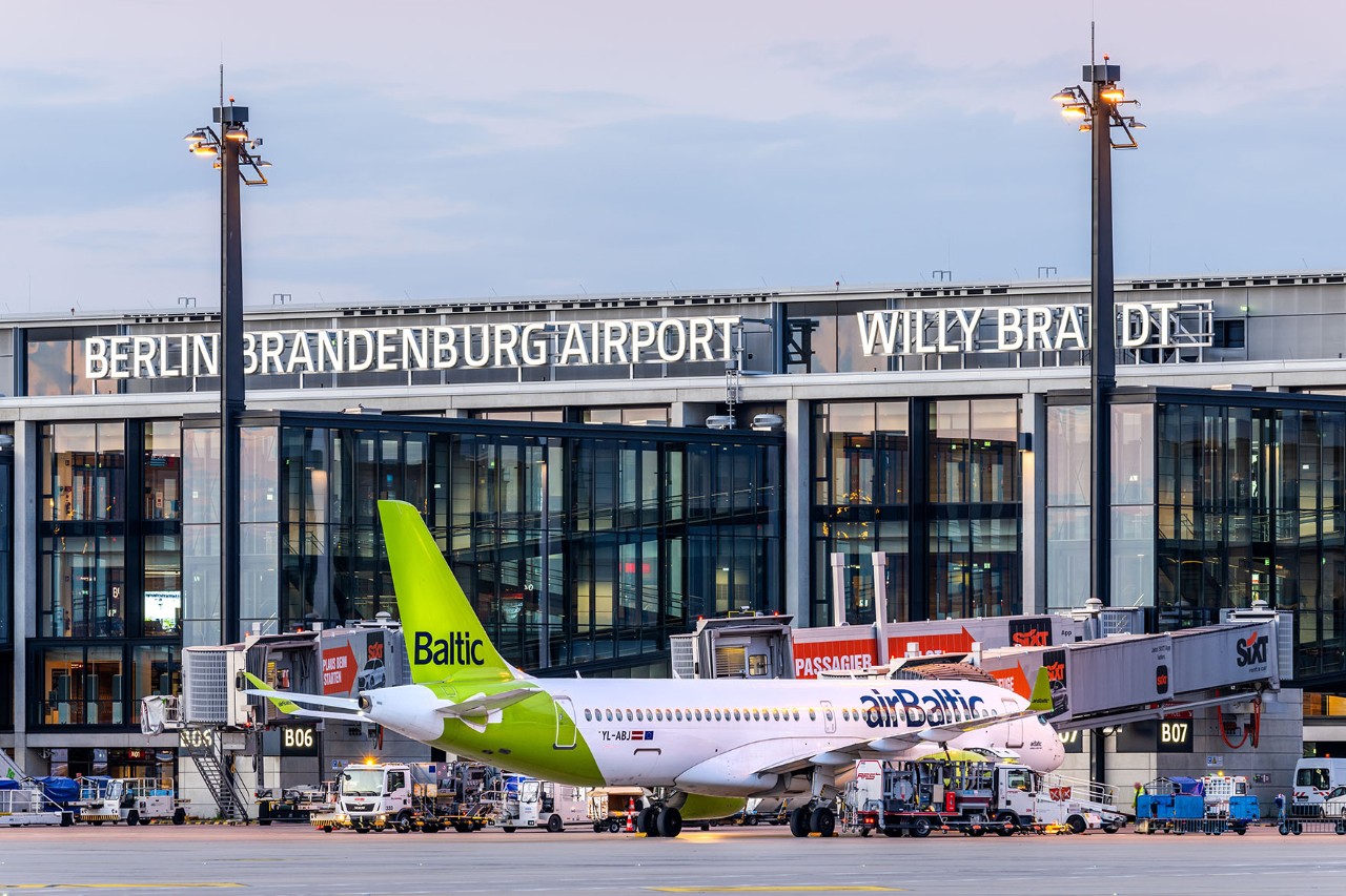 airBaltic aircraft at BER Airport