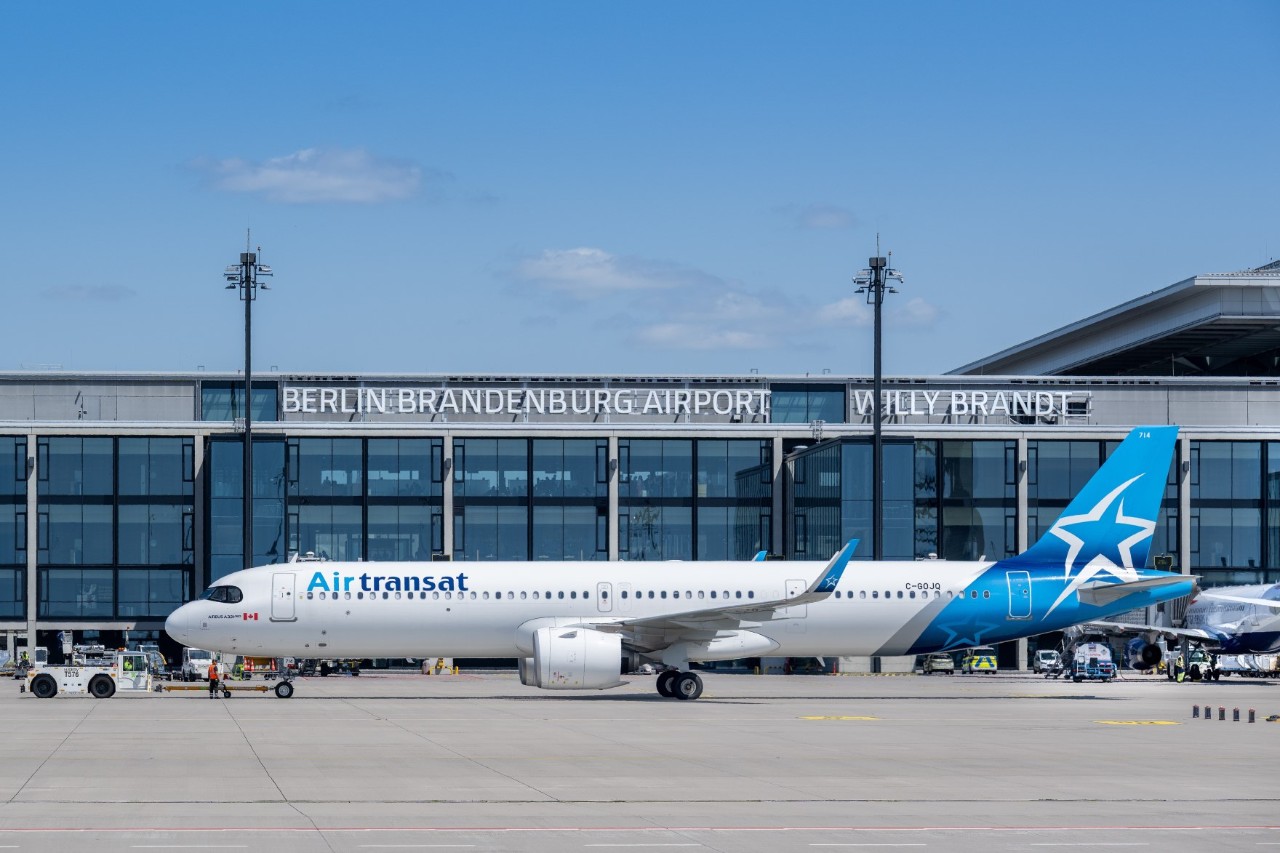 Air Transat aircraft at BER Airport