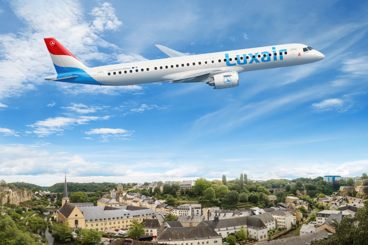 A Luxair aircraft in flight