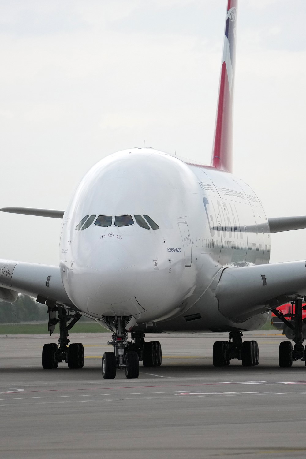 An A380 aircraft on the apron