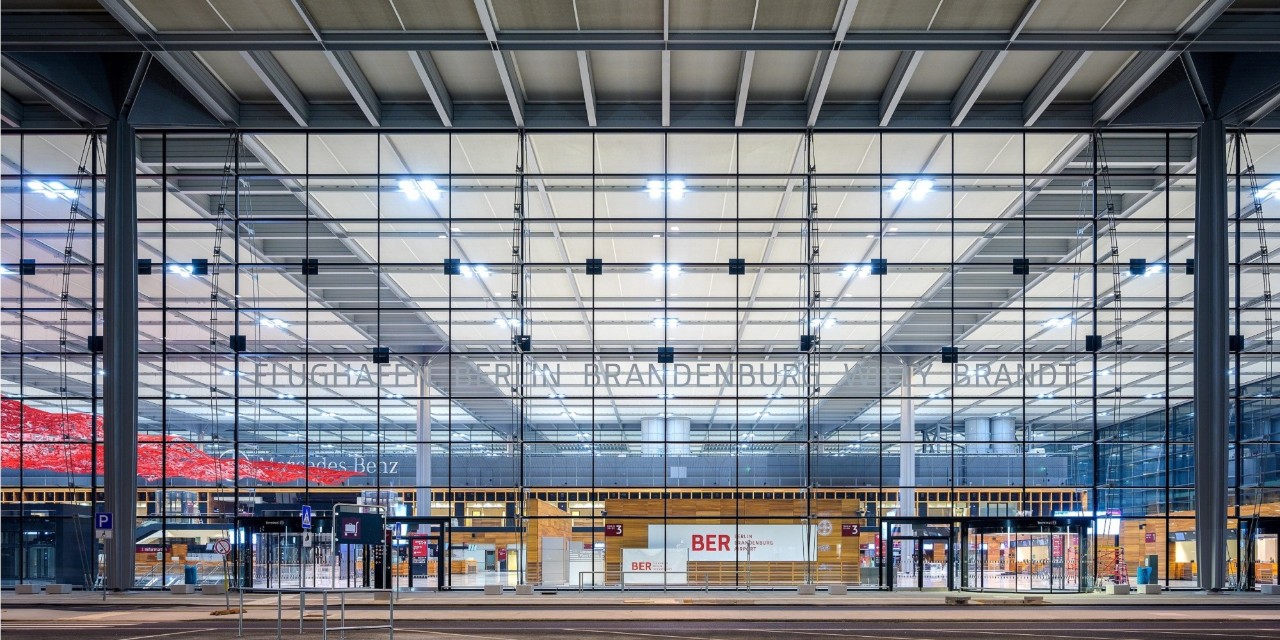 Terminal 1 dell'aeroporto di Berlino-Brandeburgo Willy Brandt (BER)