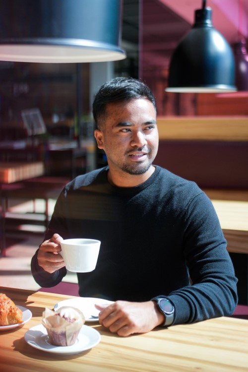 Person in a café